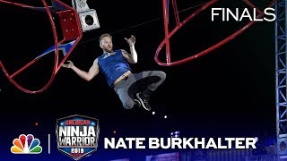 Nate Burkhalter Lights Up Stage 1  American Ninja Warrior Vegas Finals 2019 [upl. by Nnalyrehc]