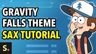 Gravity Falls Theme Sax Tutorial  Saxplained [upl. by Joyan644]