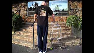 How to Go Up and Down Stairs SAFELY wth a Walker [upl. by Azar]