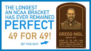 The longest verified perfect NCAA tournament bracket [upl. by Ednew]