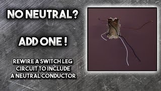 Rewire an Electrical Switch box with No Neutral [upl. by Sirraf]