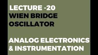 Wein Bridge Oscillator [upl. by Shoshanna136]