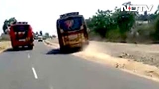 Video Of 2 Racing Buses In Coimbatore Goes Viral Licences Of Drivers Suspended [upl. by Nellir649]