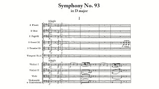 Haydn Symphony No 93 in D major with Score [upl. by Annayt622]