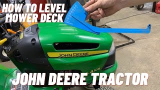 How to Level Mower Deck John Deere [upl. by Leirua]