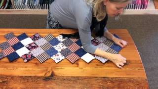 JORDAN FABRICS Jagged Edge Table Runner Tutorial  How To Sew A Jagged Edge Runner by Donna Jordan [upl. by Trumaine436]