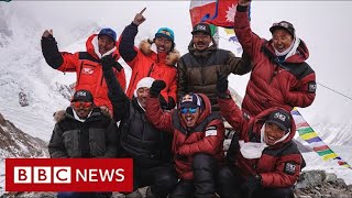 Nepalese climbers make first K2 winter summit – BBC News [upl. by Myers]