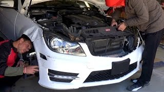 MERCEDES W204 C250 FRONT END DISASSEMBLY [upl. by Drandell313]