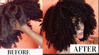 HOW TO WASH DRY amp MATTED CURLY SYNTHETIC WIG [upl. by Bohon]