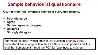 Firefighter Behavioural Questionnaire Questions and Answers [upl. by Atirb]