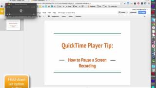 How to Pause a Recording Using QuickTime Player [upl. by Eniad103]