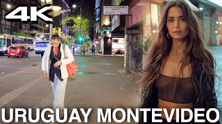 Uruguay Montevideo 4K Walk 🇺🇾 Night Tour [upl. by Alisander]