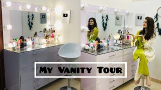 My Vanity Tour  Makeup amp Jewellery Collection [upl. by Ahsietal]