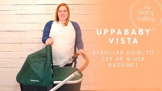 UPPAbaby Vista Bassinet How to Setup amp Use [upl. by Terag786]