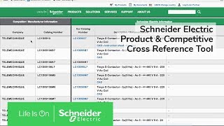 Using the Schneider Electric Product amp Competitive Cross Reference Tool  Schneider Electric Support [upl. by Lopes653]