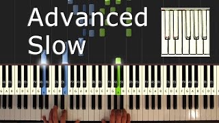 Erik Satie  Gymnopédie No 1  Piano Tutorial Easy SLOW  How To Play Synthesia [upl. by Jacobs]