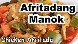 Chicken Afritada Recipe  How to Cook Afritadang Manok with Bell Pepper  Panlasang Pinoy [upl. by Ihsoyim]