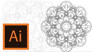 Tutorial Mandala Illustrator MANDALA ILLUSTRATOR 3 [upl. by Ahsital]