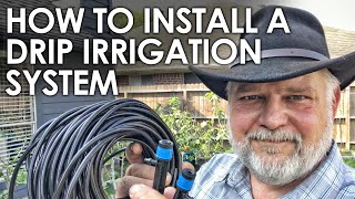 How to Install a Cheap Drip Irrigation System  Black Gumbo [upl. by Nalyac958]