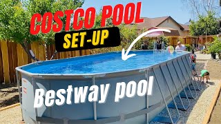 Bestway Pool Step by Step Setup  Costco Pool 22x12 Platinum Power Steel Series [upl. by Abad]