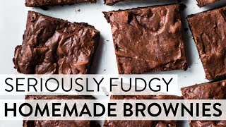 Seriously Fudgy Homemade Brownies  Sallys Baking Recipes [upl. by Ejroj]