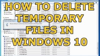 How To Delete Temporary Files In Windows 10 [upl. by Au271]