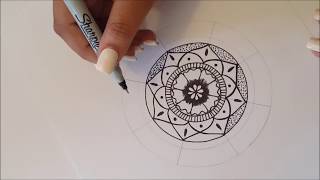 Mandala paso a paso y tips  Dibujo Rapido [upl. by Gine]