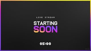 5 Min Countdown  Live Stream Starting Soon Twitch Gradient [upl. by Nesaj]