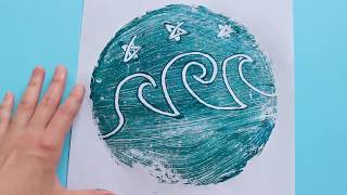 Kids Art  How To Create Monoprints [upl. by Catie]