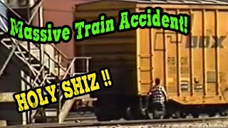 Massive Train Derailment Caught on film [upl. by Wurtz]