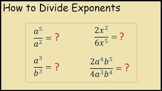 How to Divide Exponents Examples [upl. by Biernat925]