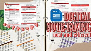 DIGITAL NOTETAKING USING MS WORD📝 neat and organized  chinderella🇵🇭 [upl. by Erika]