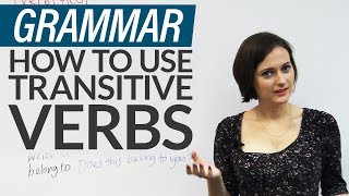 English Grammar How to use TO with transitive verbs [upl. by Cimbura]