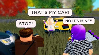 My Ex Girlfriend Stole My CAR I Called The Cops Roblox [upl. by Ordnajela]