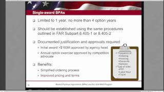 GSA Training Blanket Purchase Agreements BPAs  2 of 6 [upl. by Olraced]