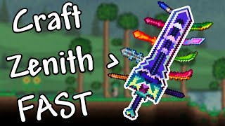 How to Craft The Zenith In Terraria 14 In 2 Minutes [upl. by Furiya]