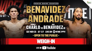 Benavidez vs Andrade OFFICIAL WEIGHIN [upl. by Siaht]