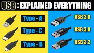 What is USB 20 vs 30  31 First Generation  USB Type C  B amp A  Male amp Female Port [upl. by Esidnak]