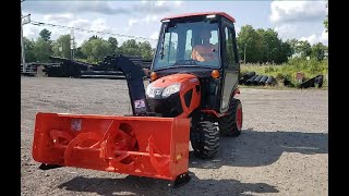 Kubota BX Full Snow Blower Loader amp Curtis Cab Installation [upl. by Yelnahs384]