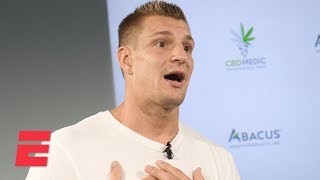 Rob Gronkowski gets emotional about football while announcing new career move  NFL on ESPN [upl. by Esorrebma]