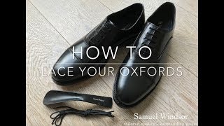 How to lace an Oxford shoe [upl. by Selda657]