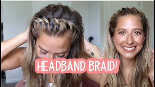 HOW TO EASY TWISTED HEADBAND BRAID  SHORT MEDIUM amp LONG HAIRSTYLE [upl. by Kimble]