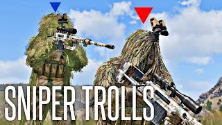 TROLLING UNAWARE SNIPERS  ArmA 3 King Of The Hill Sniper Gameplay [upl. by Alekehs]