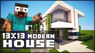 Minecraft House Tutorial 13x13 Modern House [upl. by Benedikt]