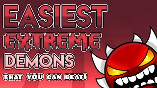 The 5 EASIEST Extreme Demons in Geometry Dash And how to beat them [upl. by Aneetak]