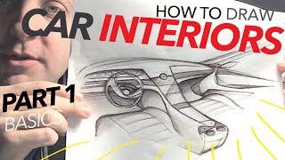 How to Draw Car Interiors Part 1 Basics [upl. by Nette]