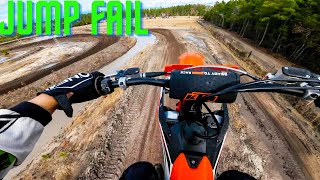 My WORST Dirtbike Crash on Huge Jump [upl. by Patin]