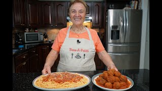 Italian Grandma Makes Meatballs and Spaghetti [upl. by Enaujed]