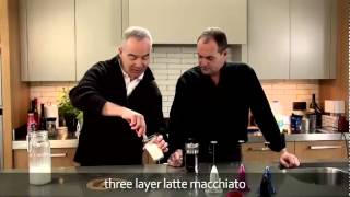 aerolatte  milk frother makes three layer caffè latte macchiato [upl. by Ayisan]