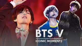 BTS V ICONIC MOMENTS ON STAGE [upl. by Hunt]